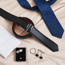 Load image into Gallery viewer, Mando Black Leather Belt