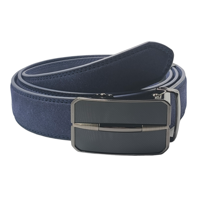 Classic Midnight Blue Suede Belt