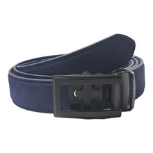 Load image into Gallery viewer, Black Trad Midnight Blue Suede Belt