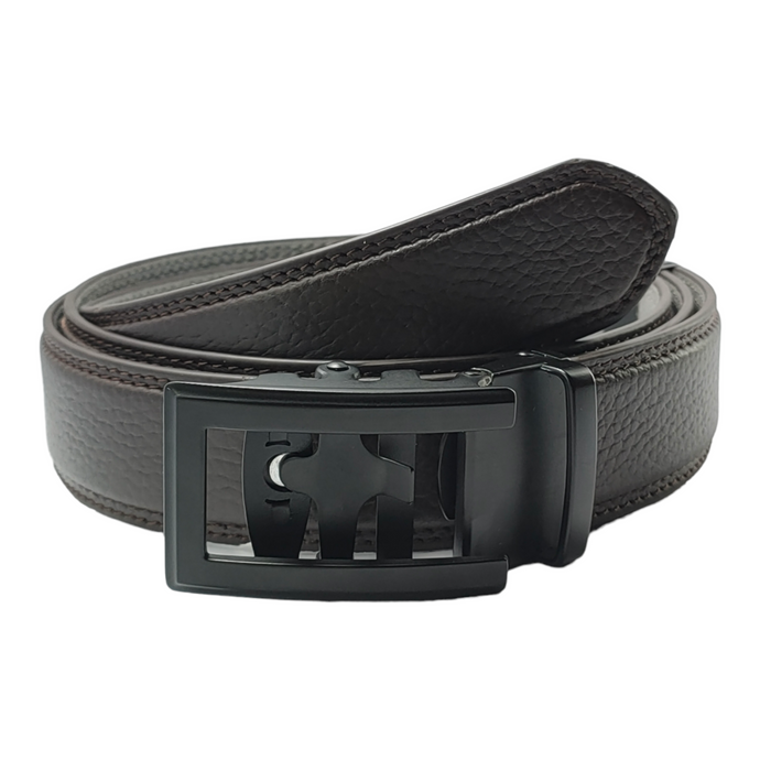 Black Trad Chocolate Brown Leather Belt