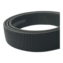 Load image into Gallery viewer, Silver Trad Black Nylon Belt